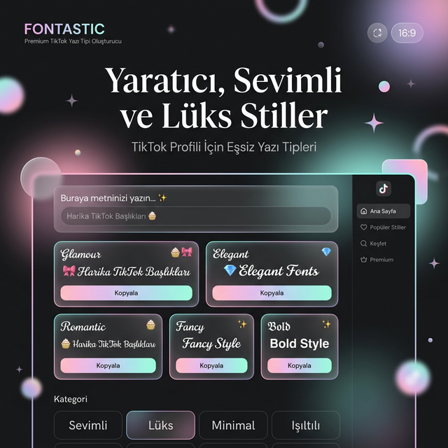 Yaratıcı, Sevimli ve Lüks TikTok Yazı Stilleri