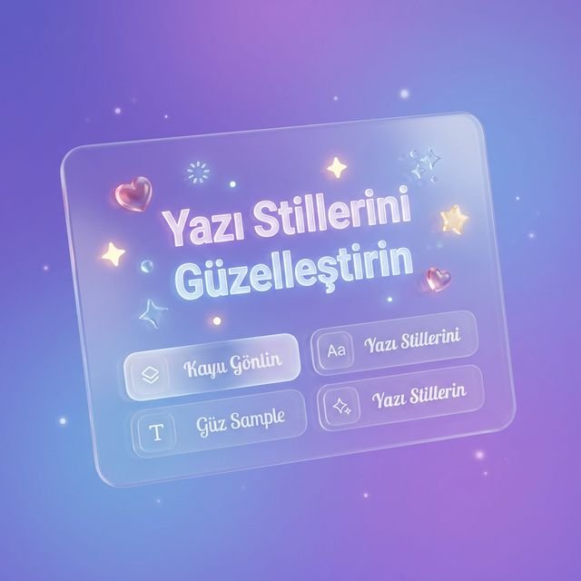 Şekilli sembollerle metin güzelleştirme
